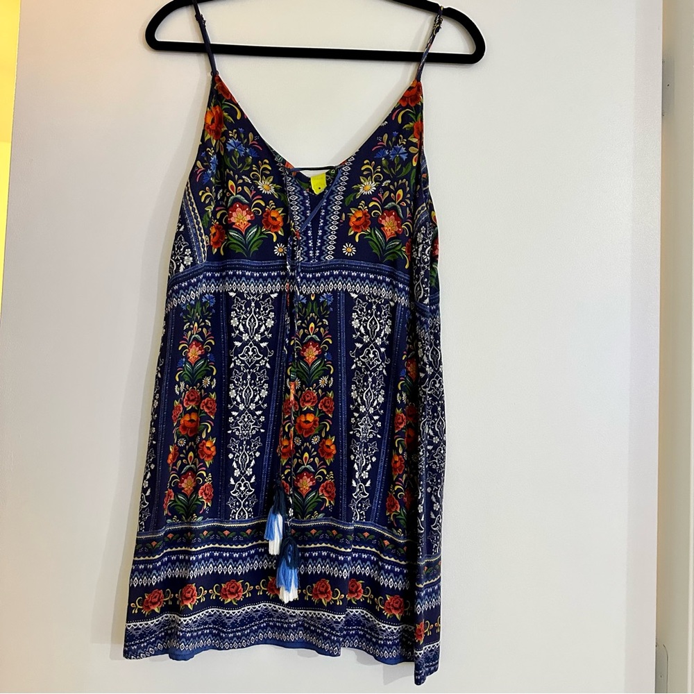Farm Rio Blue Floral Mini Dress